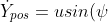 \dot{Y}_{pos} = usin(\psi)+vcos(\psi)
